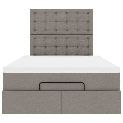Ottoman bed met matras 120x200cm stof taupe