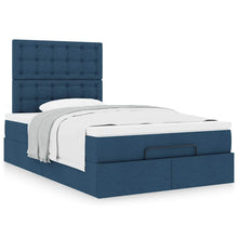 Ottoman bed met matras 120x200cm stof blauw