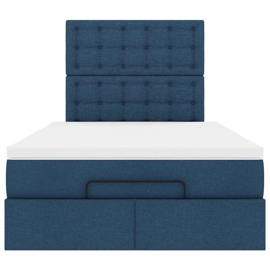 Ottoman bed met matras 120x200cm stof blauw