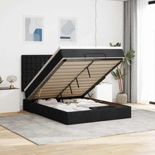 Ottoman bed met matras 140x190cm stof zwart