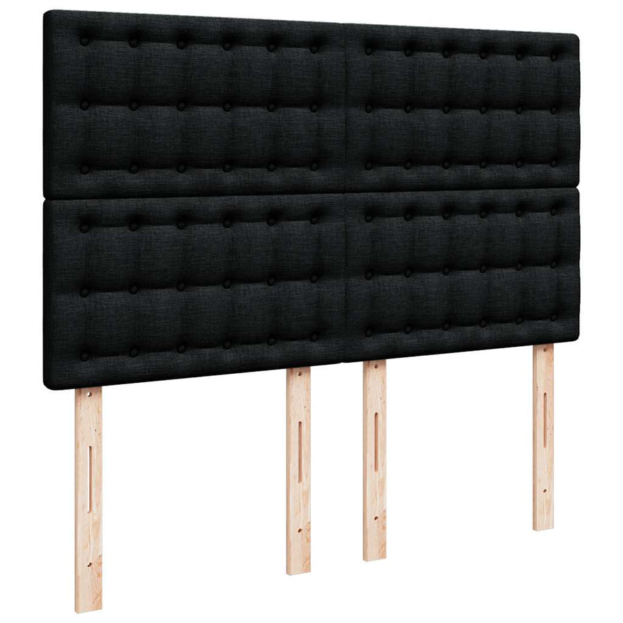 Ottoman bed met matras 140x200cm stof zwart