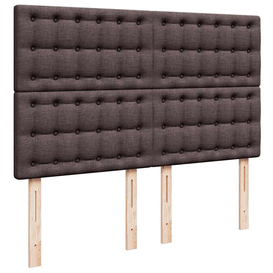 Ottoman bed met matras 140x200cm stof donkerbruin