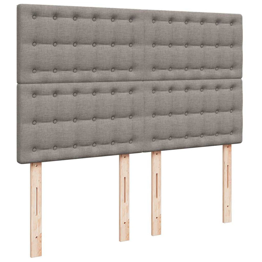 Ottoman bed met matras 140x200cm stof taupe