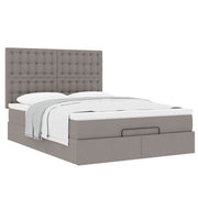 Ottoman bed met matras 140x200 cm taupe