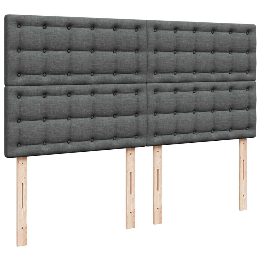 Ottoman bed met matras 160x200cm stof donkergrijs