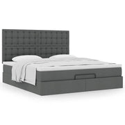 Ottoman bed met opbergruimte 160x200 cm donkergrijs