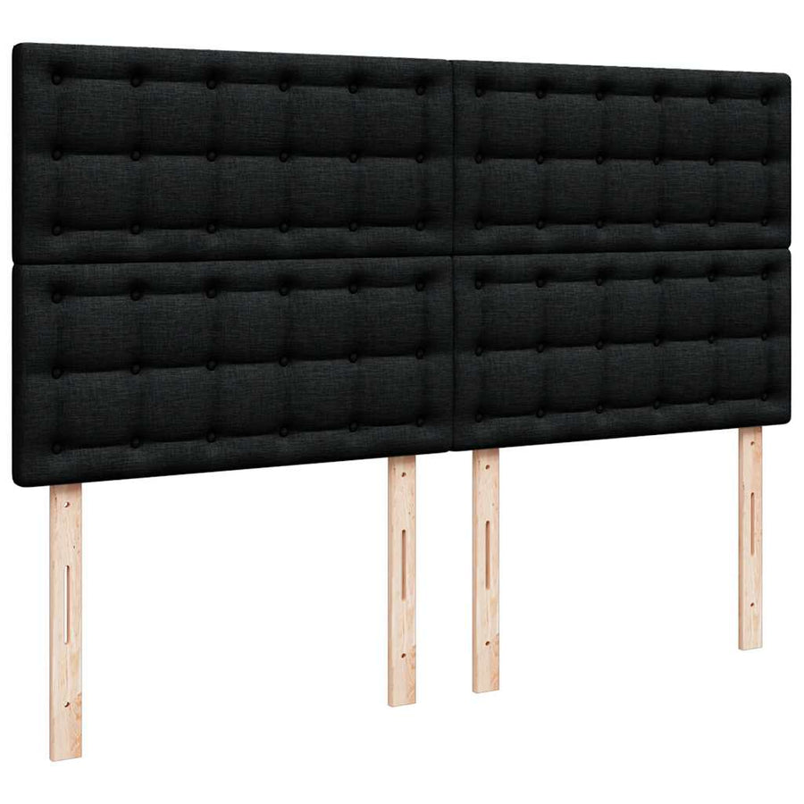Ottoman bed met matras 160x200cm stof zwart