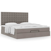 Ottoman bed met matras 160x200 cm taupe