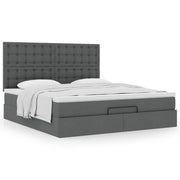 Ottoman bed met opbergruimte 180x200 cm donkergrijs