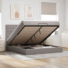Ottoman bed met matras 180x200cm stof taupe