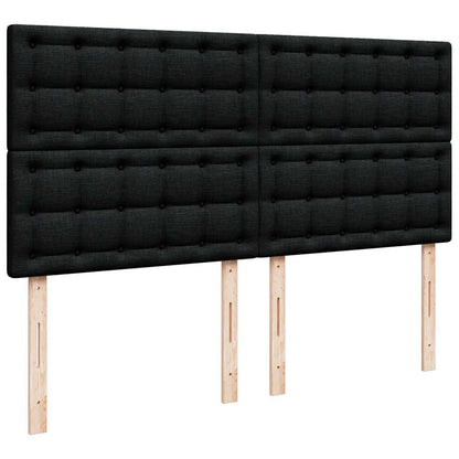 Ottoman bed met matrassen 200x200cm stof zwart