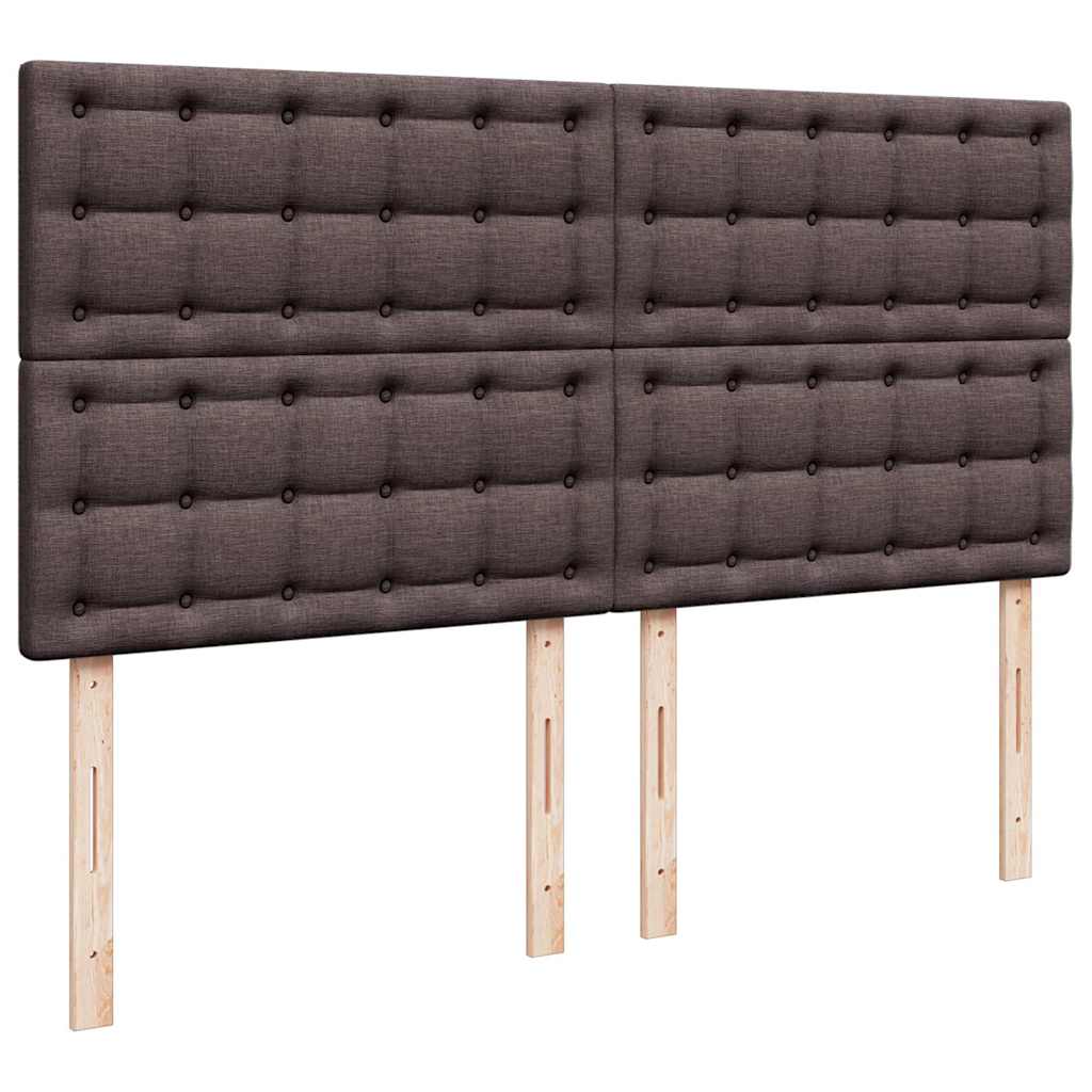 Ottoman bed met matrassen 200x200cm stof donkerbruin