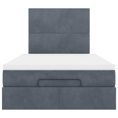 Ottoman bed met matrassen 120x200cm fluweel donkergrijs
