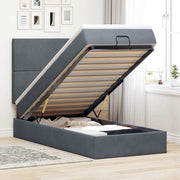 Ottoman bed met opbergruimte 140x190 cm donkergrijs fluweel
