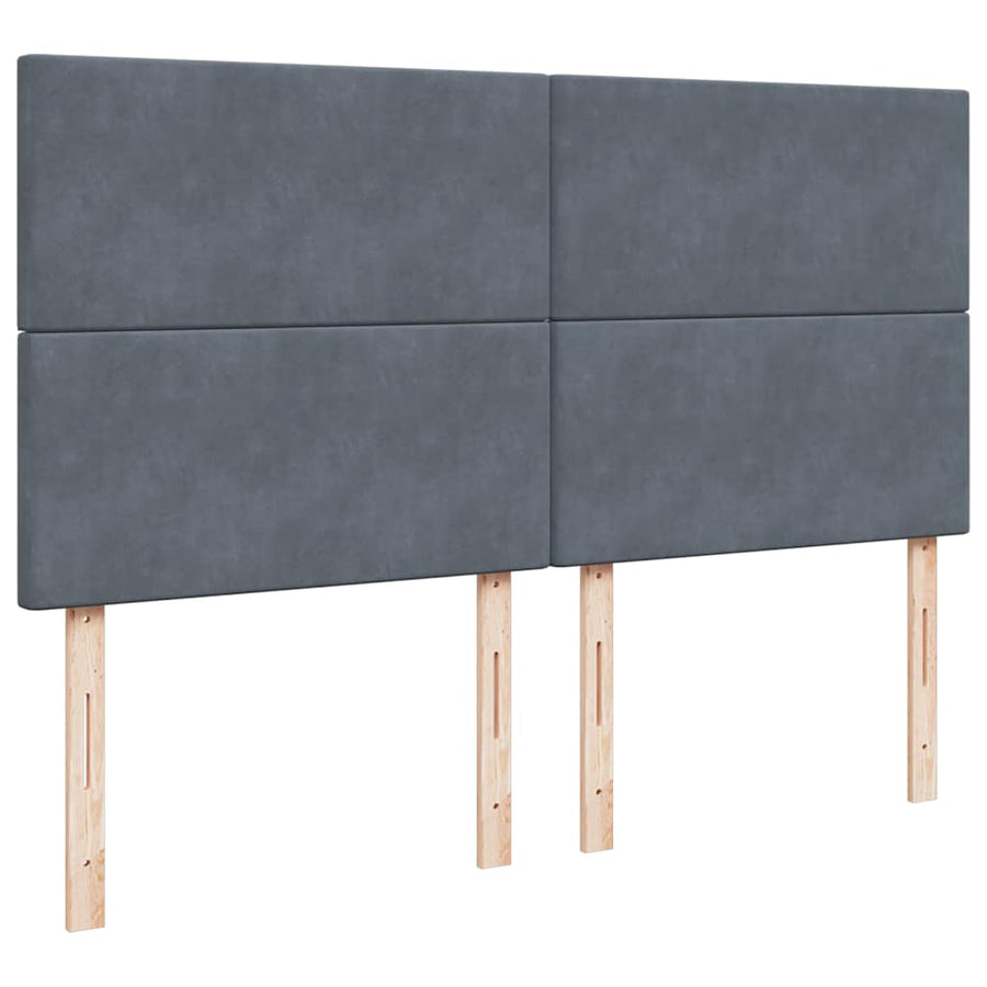 Ottoman Bed Met Matrassen 160X200Cm Fluweel 160 x 200 cm Donkergrijs