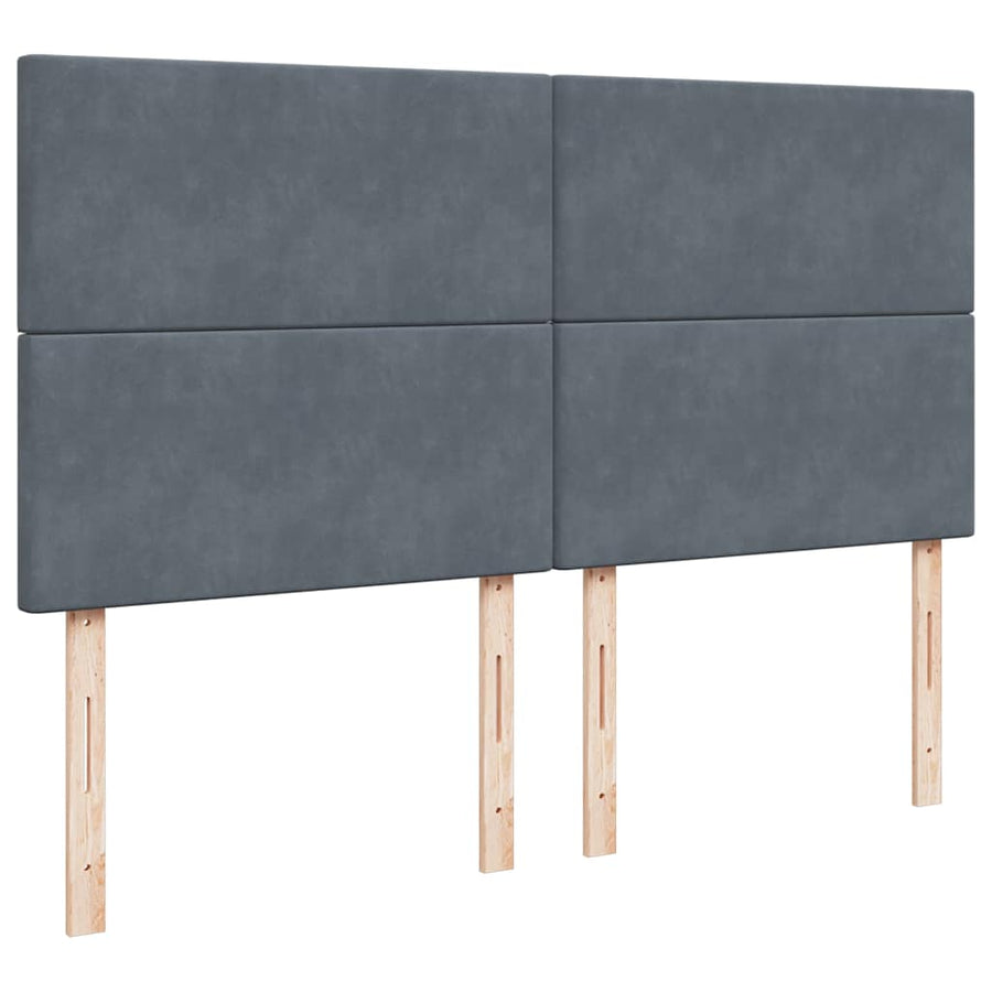 Ottoman bed met matrassen 180x200cm fluweel donkergrijs