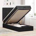 Ottomaans bed 90x200 cm fluweel zwart