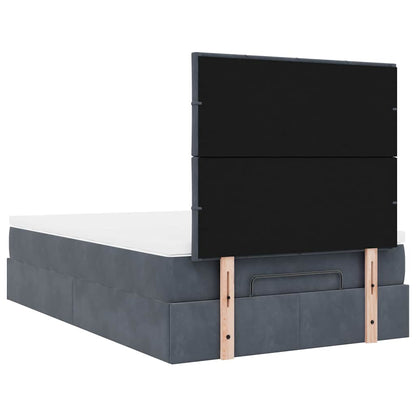 Ottoman bed met matrassen 120x200cm fluweel donkergrijs