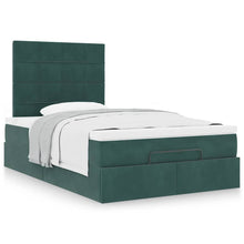 Ottoman bed met matrassen 120x200cm fluweel donkergroen