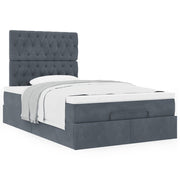 Ottoman bed 120x190 cm fluweel donkergrijs