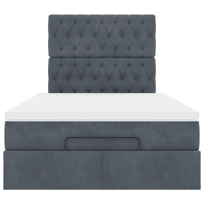 Ottoman bed met matrassen 120x200cm fluweel donkergrijs