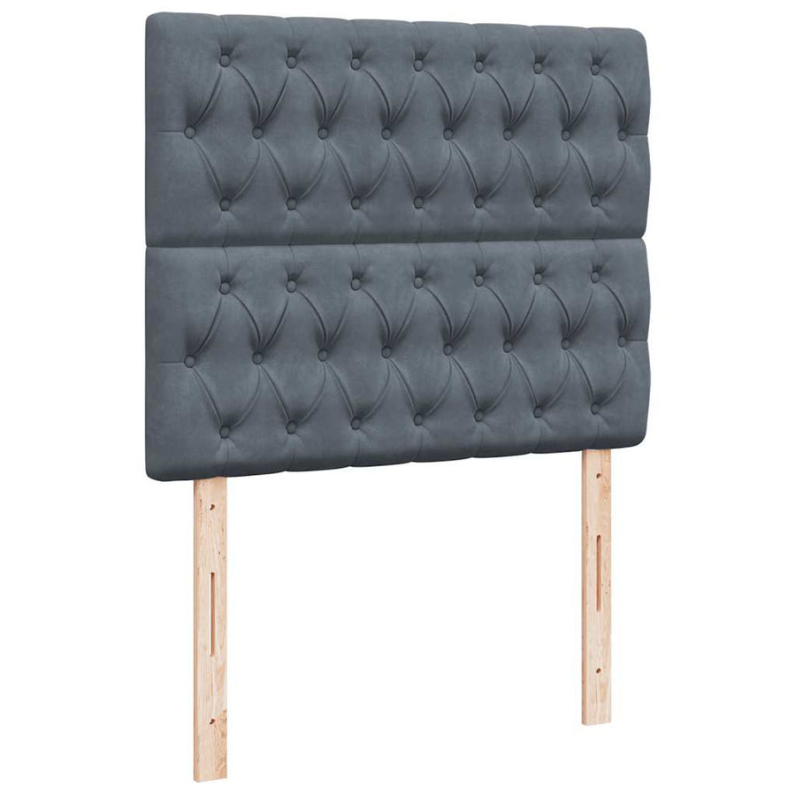 Ottoman bed met matrassen 120x200cm fluweel donkergrijs