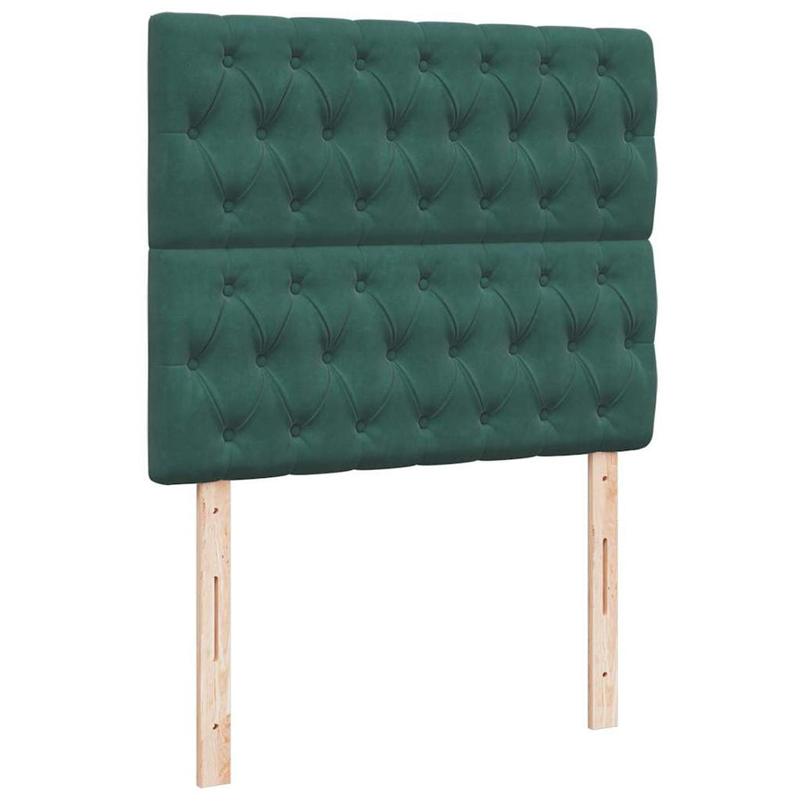 Ottoman Bed Met Matrassen 120X200Cm Fluweel 120 x 200 cm Donkergroen