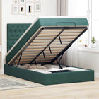 Ottoman bed 120x200 cm fluweel donkergroen