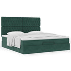 Ottoman bed 180x200 cm fluweel donkergroen