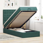 Ottoman bed 80x200 cm fluweel donkergroen