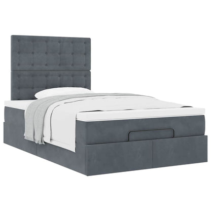 Ottoman bed met matrassen 120x200cm fluweel donkergrijs