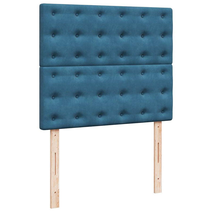 Ottoman bed met matrassen 120x200cm fluweel donkerblauw