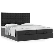 Ottoman bed 160x200 cm kunstleer zwart