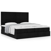 Ottoman bed met matrassen 160x200 cm zwart