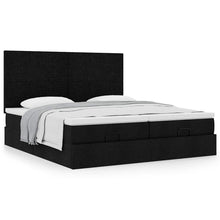 Ottoman bed met matrassen 160x200cm stof zwart