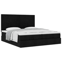 Ottoman bed met matrassen 180x200cm stof zwart
