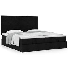 Ottoman bed met matrassen 180x200cm stof zwart
