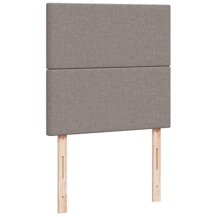 Ottoman bed met matrassen 180x200cm stof taupe