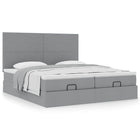Ottoman bed met opbergruimte 200x200 cm lichtgrijs
