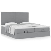 Ottoman bed met opbergruimte 200x200 cm lichtgrijs
