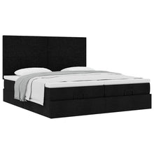 Ottoman bed met matrassen 200x200cm stof zwart