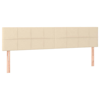 Ottoman bed met matrassen 160x200cm stof crèmekleurig