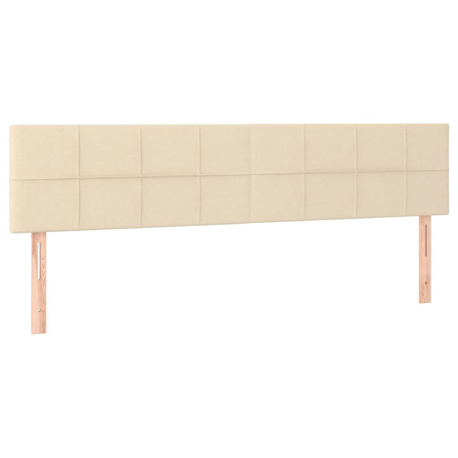Ottoman bed met matrassen 160x200cm stof crèmekleurig