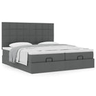 Ottoman bed 180x200 cm donkergrijs met opbergruimte
