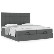 Ottoman bed 180x200 cm donkergrijs met opbergruimte