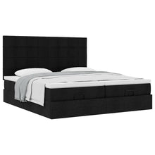 Ottoman bed met matrassen 180x200cm stof zwart