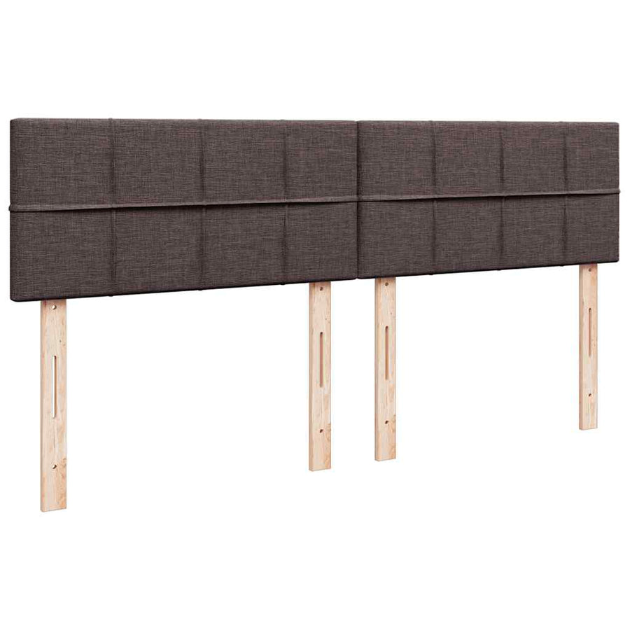 Ottoman bed met matrassen 180x200cm stof donkerbruin