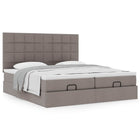 Ottomaans bed 180x200 cm stof taupe