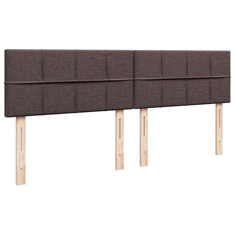 Ottoman bed met matrassen 200x200cm stof donkerbruin