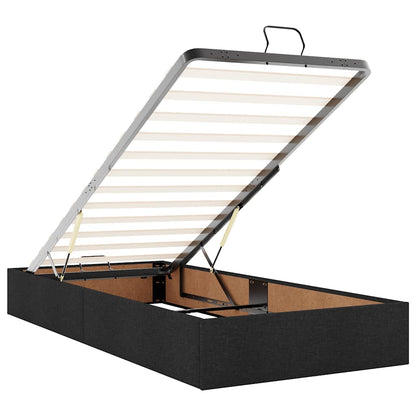 Ottoman bed met matrassen 200x200cm stof zwart